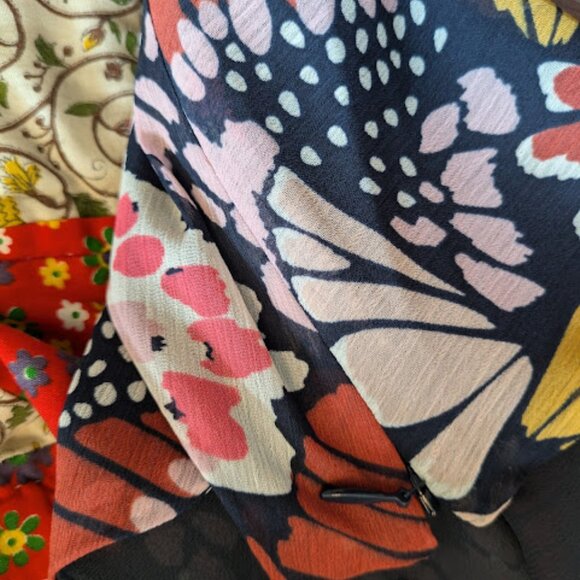 Boden Pink and Yellow A-Line Skirt - Picture 5 of 10